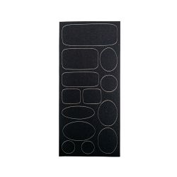 Patch Autocollant Imperméable Réparation Doudoune 13 pièces Coloris Noir