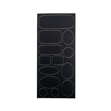 Patch Autocollant Imperméable Réparation Doudoune 13 pièces Coloris Noir