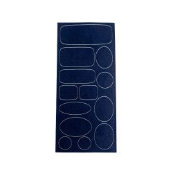 Patch Autocollant Imperméable Réparation Doudoune 13 pièces Coloris Noir