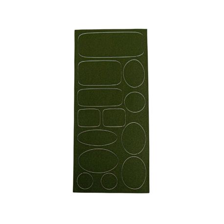 Patch Autocollant Imperméable Réparation Doudoune 13 pièces Coloris Noir