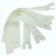 5 x Fermeture Eclair fine spirale polyester 30 cm Coloris Ecru