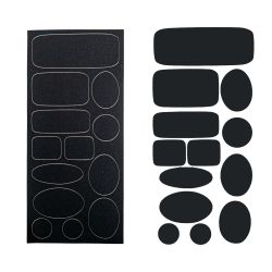 Patch Autocollant Imperméable Réparation Doudoune 13 pièces Coloris Noir