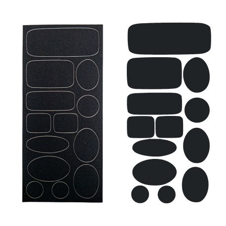 Patch Autocollant Imperméable Réparation Doudoune 13 pièces Coloris Noir