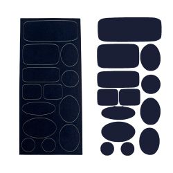 Patch Autocollant Imperméable Réparation Doudoune 13 pièces Coloris Marine