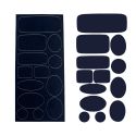 Patch Autocollant Imperméable Réparation Doudoune 13 pièces Coloris Noir