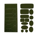Patch Autocollant Imperméable Réparation Doudoune 13 pièces Coloris Noir