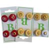 Lot de 12 Boutons milticolores plastique 20 mm
