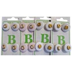Lot de 12 Boutons milticolores plastique 20 mm
