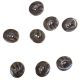 Lot de 8 boutons marrons chamarés 20 x 22 mm