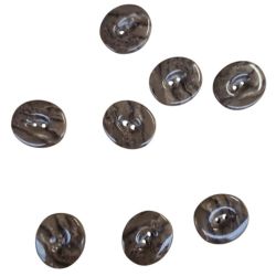 Lot de 8 boutons marrons chamarés 20 x 22 mm