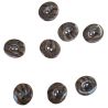 Lot de 8 boutons marrons chamarés 20 x 22 mm