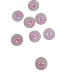 Lot de 8 Boutons Translucides avec Motif Caneton Rose