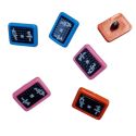 Lot de 6 Boutons Fantaisie Tableau d’Écolier Multicolores 8 x 12 mm