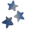 Lot de 3 boutons Etoiles Bleues 4 cm
