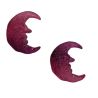 Lot de 2 Boutons Lune rose 3 cm