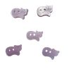 Lot 5 Boutons Chat rose 10 x 17 mm