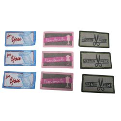 Etiquette tissée à coudre Lot de 8 Fun 2,50 x 5 cm