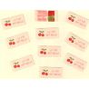 Lot de 10 Etiquettes tissées 2,50 x 5 cm Amour