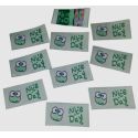 Lot de 10 Etiquettes tissées 2,50 x 5 cm Amour