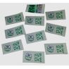 Lot de 10 Etiquettes tissées 2,50 x 5 cm Grenouille