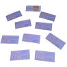 Lot de 10 Etiquettes tissées 2,50 x 5 cm Arc en ciel