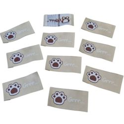 Lot de 10 Etiquettes tissées 2,50 x 5 cm Amour