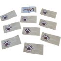 Lot de 10 Etiquettes tissées 2,50 x 5 cm Patte de Chien
