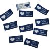 Lot de 10 Etiquettes tissées 2,50 x 5 cm Amour