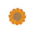Patch Ecusson Thermocollant Petite Fleur Tournesol 4,50 x 4,50 cm