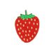 Patch Ecusson Thermocollant Fraise 4 x 5 cm