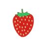 Patch Ecusson Thermocollant Fraise 4 x 5 cm