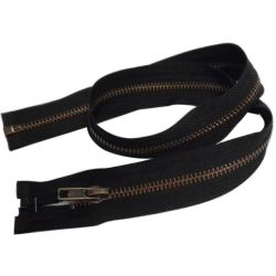 Fermeture eclair Métal 55 cm Coloris Noir Maille 5 mm Séparable blouson