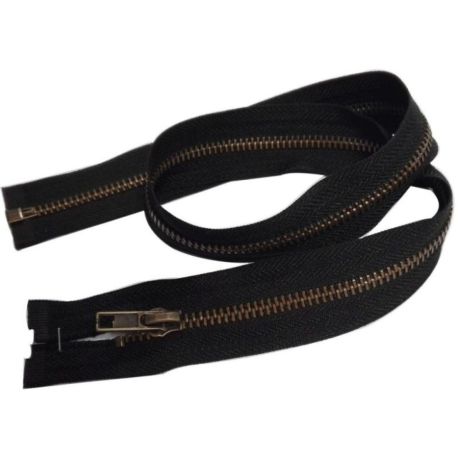 Fermeture eclair Métal 55 cm Coloris Noir Maille 5 mm Séparable blouson