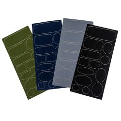 Patch Autocollant Imperméable Réparation Doudoune 13 pièces Coloris Noir