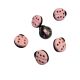Lot 6 Boutons Fantaisie Coccinelle Coloris Orange 15 mm Plastique