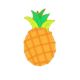 Patch Ecusson Thermocollant Ananas 3,50 x 6 cm