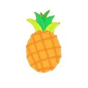 Patch Ecusson Thermocollant Ananas 3,50 x 6 cm