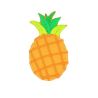 Patch Ecusson Thermocollant Ananas 3,50 x 6 cm