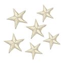 Parche Parche para planchar 6 x Color estrella Crudo 3 x 3 cm