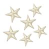 Patch Ecusson Thermocollant 6 x Etoile Coloris Ecru 3 x 3 cm