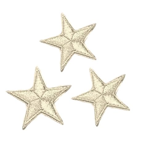 Ecusson Thermocollant 3 Petites ETOILES Coloris Blanc
