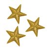 Ecusson Thermocollant 3 Petites ETOILES Coloris Doré Or 3 x 3 cm