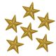 Parche de hierro 6 x Star Color dorado 3 x 3 cm