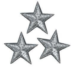 Ecusson Thermocollant 3 Petites ETOILES Coloris Blanc