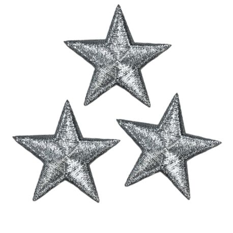 Ecusson Thermocollant 3 Petites ETOILES Coloris Blanc