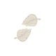 Patch Ecusson Thermocollant 2 x Petite Feuille Plume Coloris Bleu Marine 2 x 3 cm