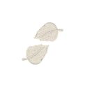 Patch Ecusson Thermocollant 2 x Petite Feuille Plume Coloris Bleu Marine 2 x 3 cm
