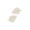 Patch Ecusson Thermocollant 2 x Petite Feuille Plume Coloris Bleu Marine 2 x 3 cm