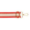 Bandoulière Réglable Rayée Longueur 1,40 m Largeur 40 mm 2 Mousquetons Métal Coloris Rouge Doré