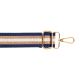 Bandoulière Réglable Rayée Longueur 1,40 m Largeur 40 mm 2 Mousquetons Métal Coloris Noir Doré